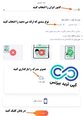 مدارک لازم برای احراز هویت ایرانی ها در صرافی بینگ ایکس