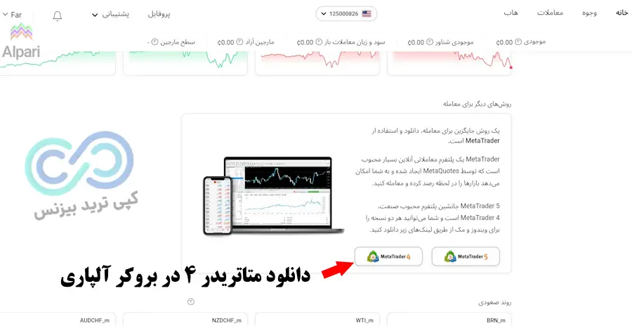 دانلود متاتریدر 4 آلپاری برای اندروید - دانلود متاتریدر 4 آلپاری برای آلپاری - دانلود متاتریدر 4 از سایت آلپاری