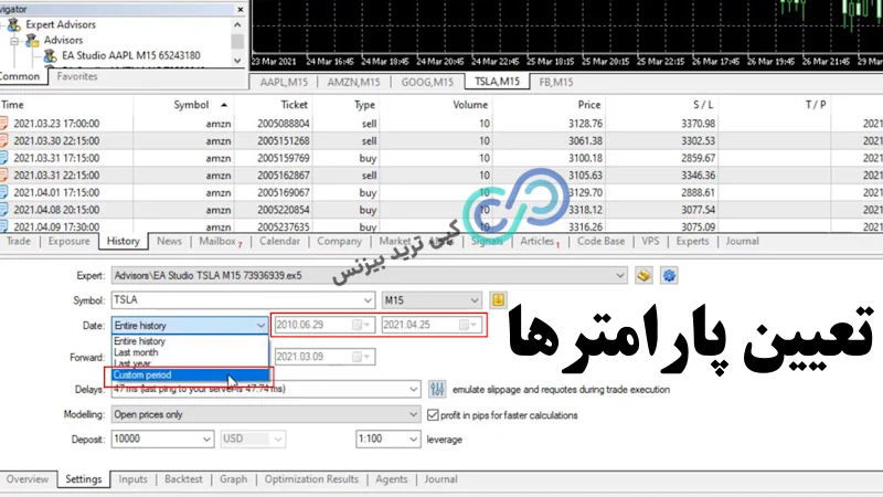 بک تست در متاتریدر 5 ، آموزش بک تست در متاتریدر 5 ، بک تست گرفتن در متاتریدر 5، بک تست با متاتریدر 5، بک تست متاتریدر 5، آموزش بک تست گیری در متاتریدر 5