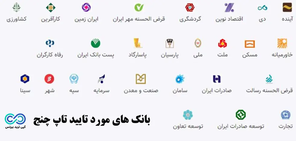 تایید حساب بانکی در تاپ چنج - بانک های مورد تایید در تاپ چنج - تایید حساب بانکی در tcpay