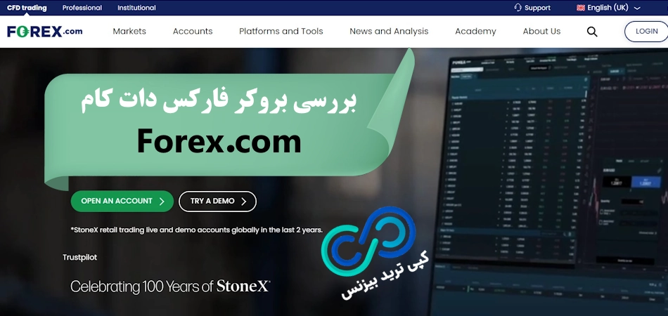 بروکر فارکس دات کام➕بررسی اعتبار و نحوه ثبت نام در بروکر [forex.com]