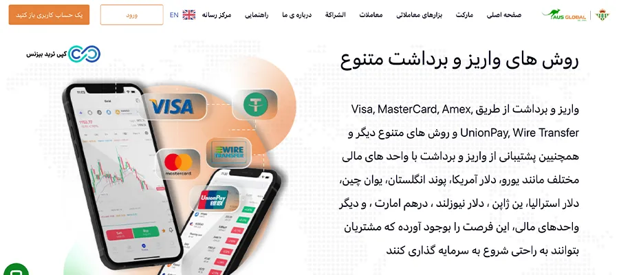 بروکر ای یو اس گلوبال - بررسی بروکر aus global - اموزش بروکر aus global