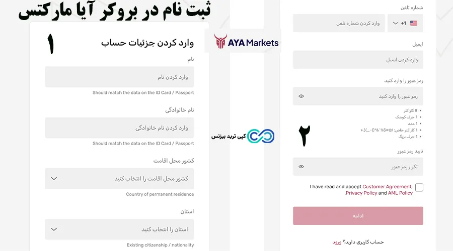 بروکر آیا مارکتس - بروکر ایا مارکت - بروکر Aya markets