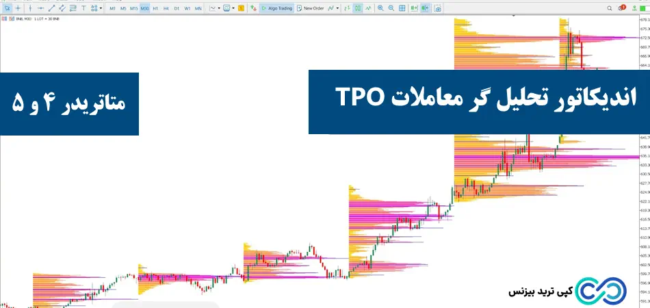 اندیکاتور تحلیل گر معاملات TPO - اندیکاتور TPO trading analyzer