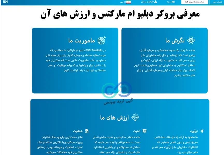 بروکر دبلیو ام مارکتس - بروکر دبلیو ام مارکت - بررسی بروکر دبلیو ام مارکت