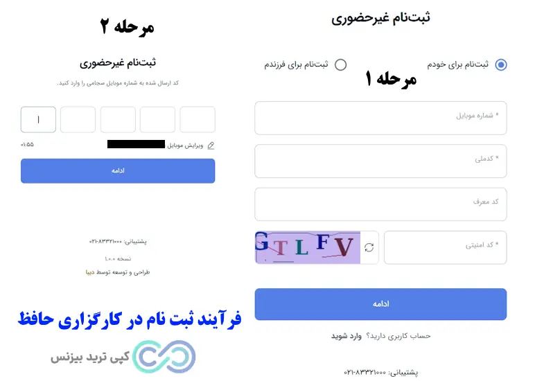 ثبت نام در کارگزاری حافظ - ثبت نام غیرحضوری کارگزاری حافظ - ثبت نام آنلاین کارگزاری حافظ