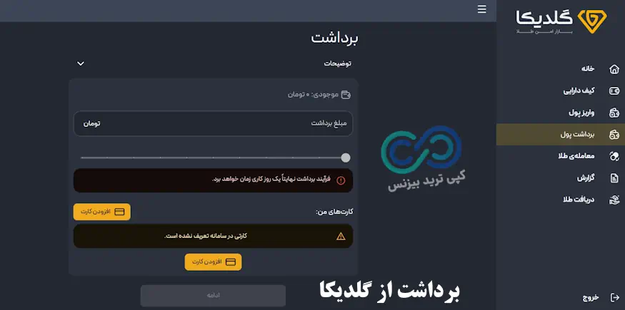 برداشت پول از گلدیکا - پلتفرم گلدیکا - برنامه گلدیکا چیست