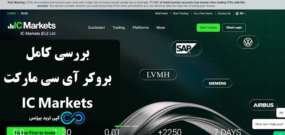 بروکر آی سی مارکت - بروکر ic markets برای ایرانیان - بررسی بروکر ای سی مارکت