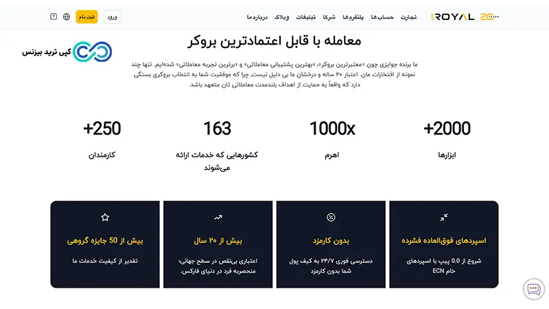 بروکر وان رویال - بررسی بروکر وان رویال - بروکر oneroyal