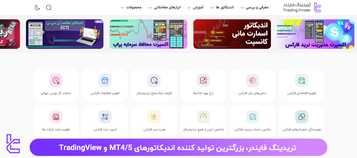 تریدینگ فایندر تولید کننده اندیکاتور