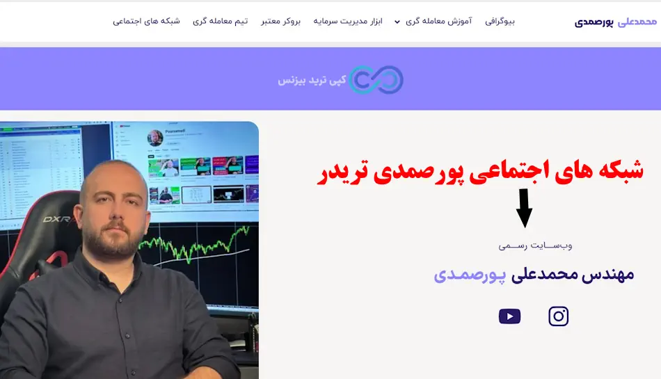 محمد علی پورصمدی کیست - پورصمدی تریدر کیست - استاد پورصمدی تریدر