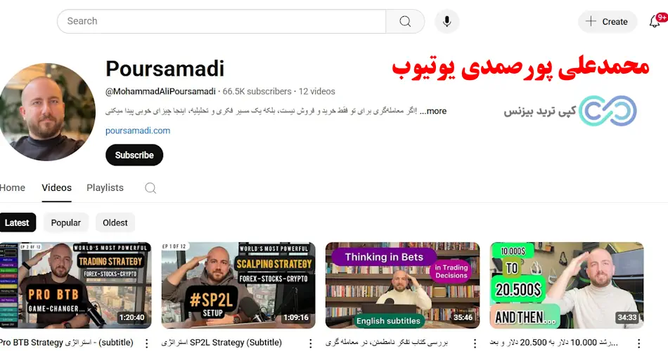 محمد علی پورصمدی کیست - پورصمدی تریدر کیست - استاد پورصمدی تریدر