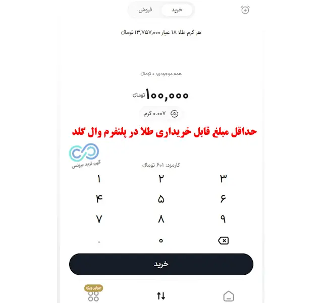 پلتفرم وال گلد - خرید و فروش طلا در وال گلد - کارمزد خرید و فروش طلا در وال گلد