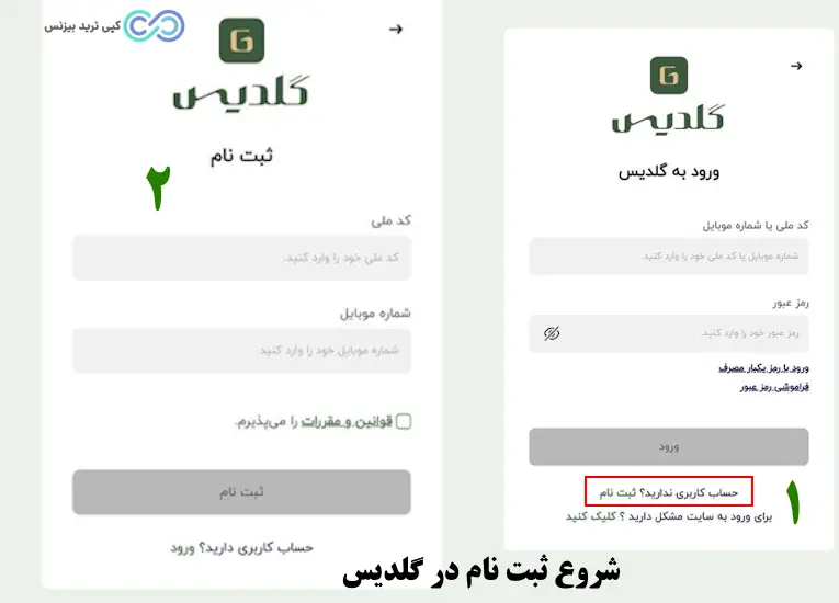 ثبت نام در گلدیس - پلتفرم گلدیس - سایت گلدیس طلا